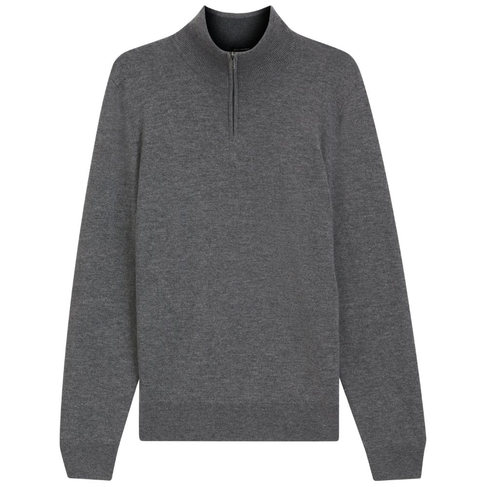 Boss Hemarlo Cotton Grey Half Zip