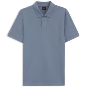 BOSS Passenger Slim-Fit Stretch-Cotton Light Blue Polo Shirt