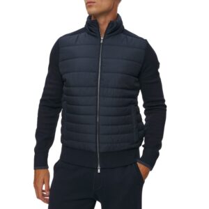 Boss Zip Up Navy Jacket With Padded Front
