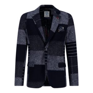 A Fish Named Fred Navy Patchwork Blazer