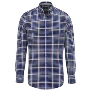 Dinner Party Style: Mastering the Smart-Casual Look 4 Fynch Hatton Blue Heritage Oxford Check Shirt
