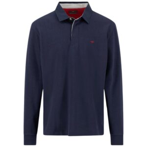Fynch-Hatton Cotton Navy Rugby Shirt