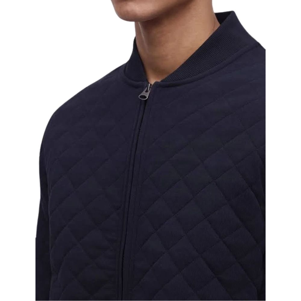 Gant Navy Quilted Bomber Jacket