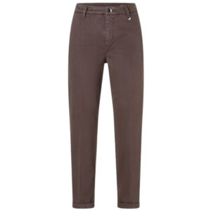MAC Women Brown Turn Up Chinos