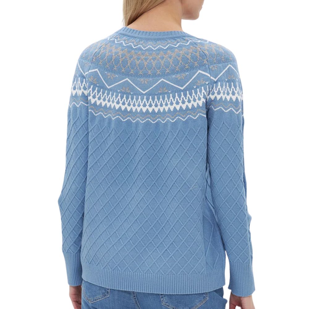 Passioni Blue Fair Isle Pattern Jumper
