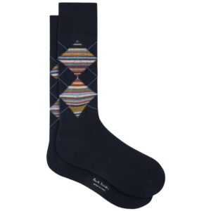 Paul Smith Argyle Pattern Navy Socks
