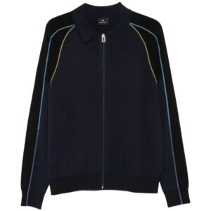 Paul Smith Cotton Jersey Navy Cardigan