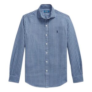 Polo Ralph Lauren Custom Fit Blue Plaid Oxford Shirt