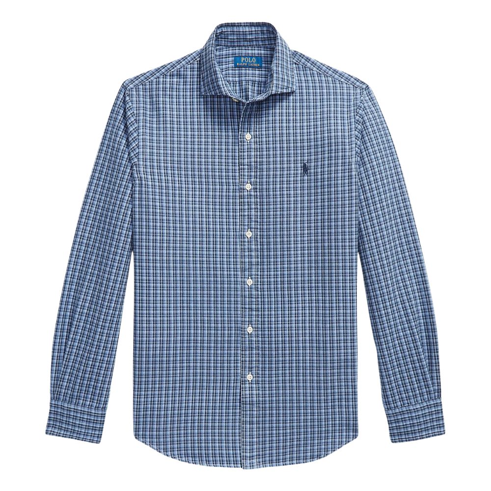 Ralph Blue Check Shirt Front
