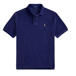 POLO RALPH LAUREN Navy Classic Fit Knit Corduroy Polo Shirt