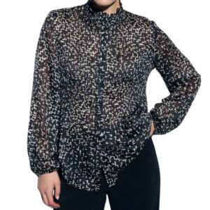 Tinta Itzel Black Sheer Blouse