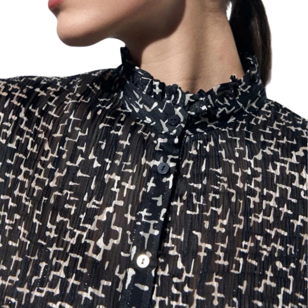 Tinta Itzel Black Sheer Blouse