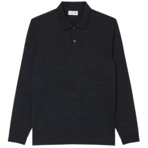 Lacoste Regular Fit Long Sleeved Wool Grey Polo Shirt