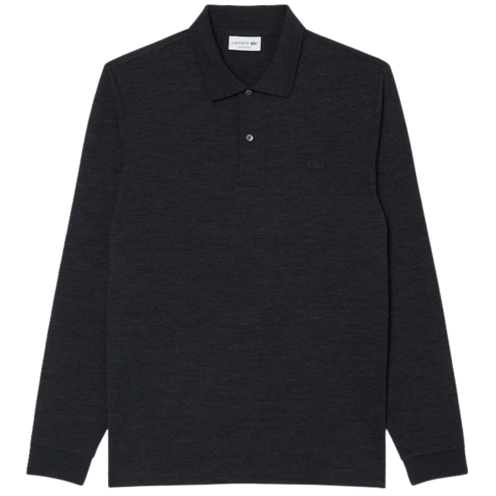 Lacoste Regular Fit Long Sleeved Wool Grey Polo Shirt