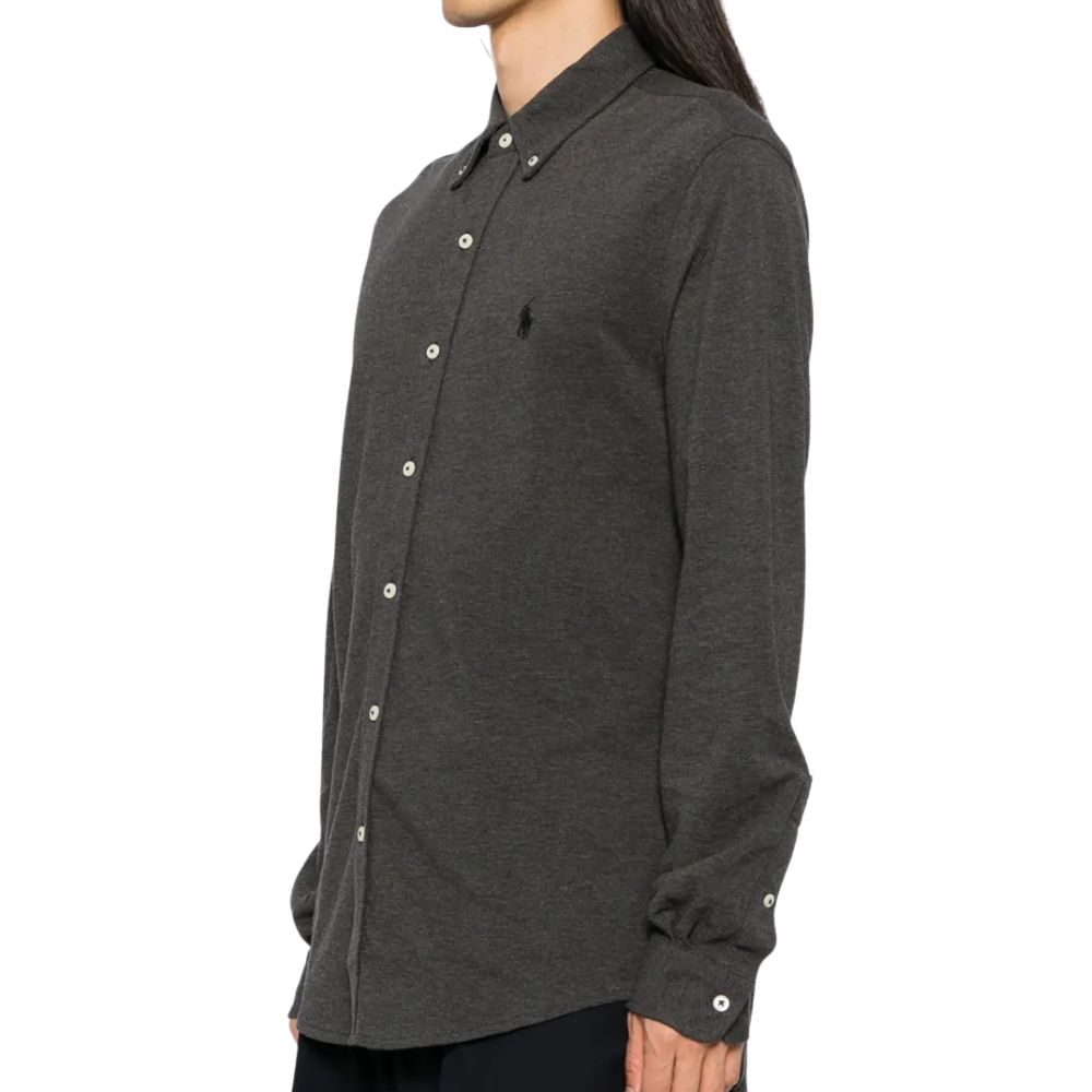 POLO RALPH LAUREN Grey Pique Mesh Shirt 1