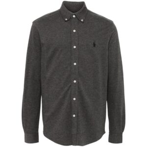 POLO RALPH LAUREN Grey Piqué Mesh Shirt