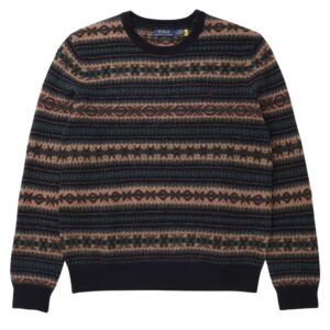Polo Ralph Lauren Navy Fair Isle Wool Jumper