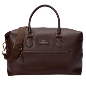 Polo Ralph Lauren Pebbled Brown Leather Duffel
