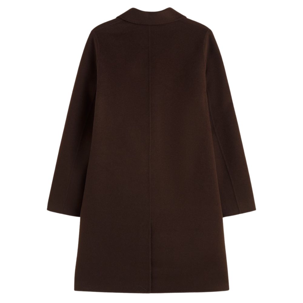 Yerse Brown Wool Blend Midi Coat
